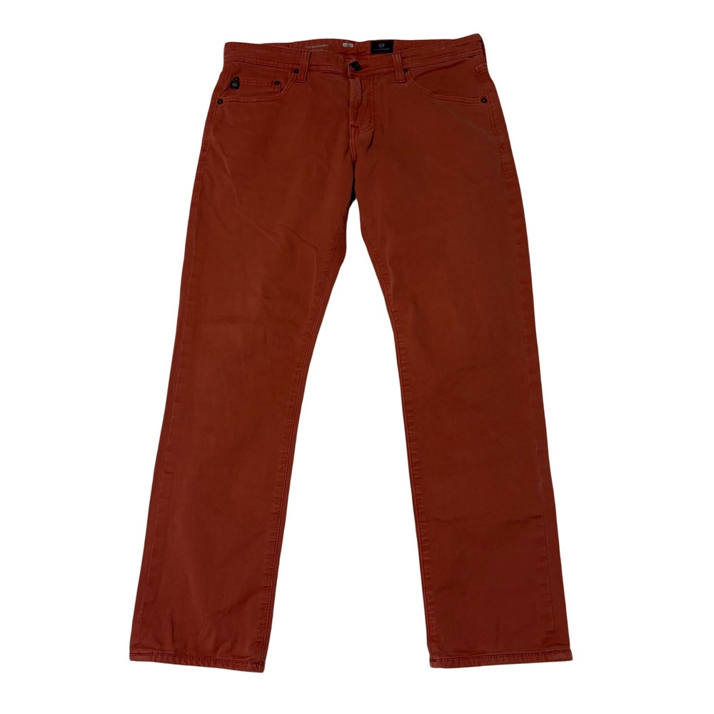 AG Adriano Goldschmied The Matchbox Pants Mens 33x28 Orange Slim Straight BM7203